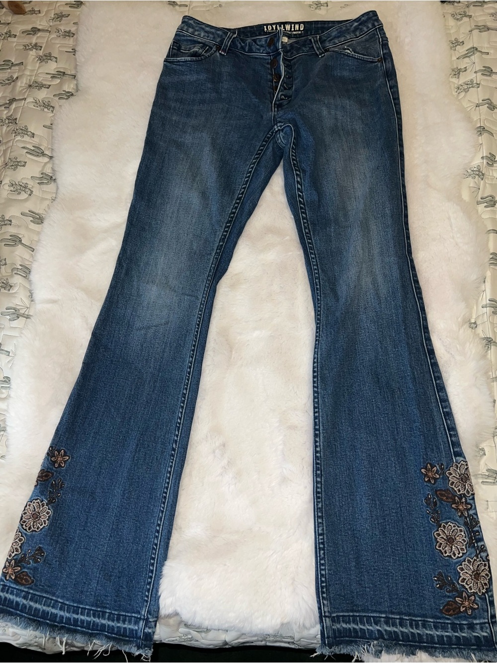 Idyllwind Blue Embroidered Flare Jeans